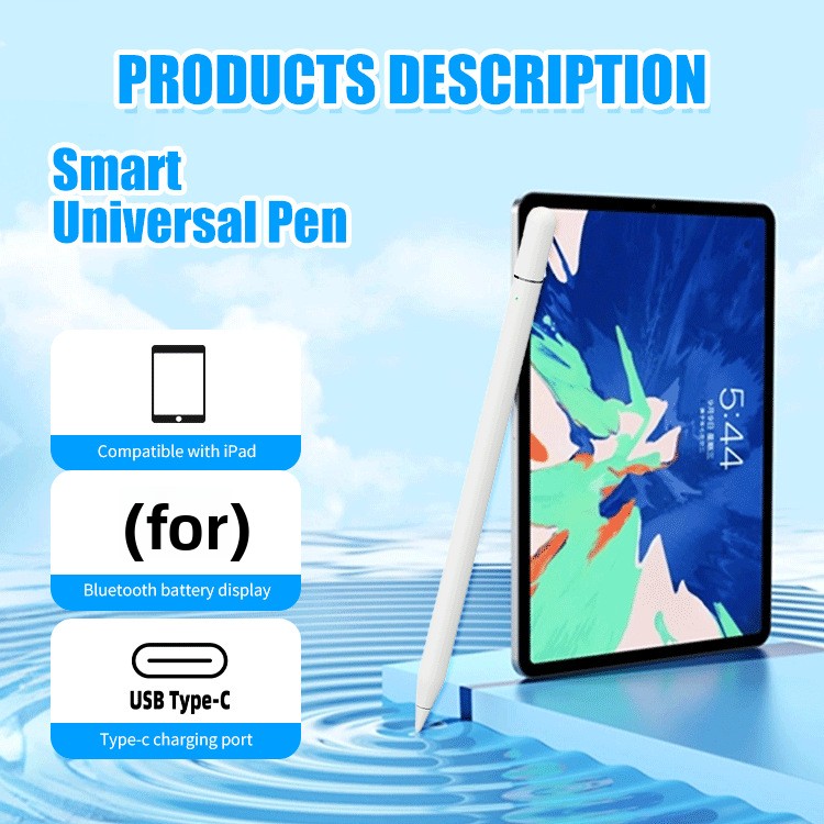 Active Stylus ApplePencil Anti-Touch for 3rd Gen iPad Capacitive Pen with Wireless Magnetic Charging and Type-C Charging