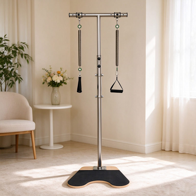 Detachable Compact Wall Mounted Pilates Stick Trainer With Steel Springs