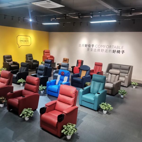 Sturdy Construction Movie Room Seating With Genuine Leather Safety And Stability