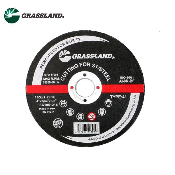 GRASSLAND 4 INOX Cutting Discs 105mm X 1.2mm X 16mm for Contaminant-Free Cutting of Stainless Steel