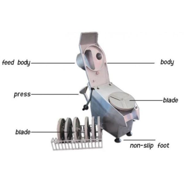 Aluminum Alloy 230V 1400r Min Vegetable Cutting Machine