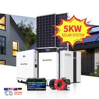 Système d'énergie solaire 6KW 8KW 11KW 15KW 20KW hors réseau toit hybride 550W Système de panneaux solaires pour maison modulaire maison avec batterie