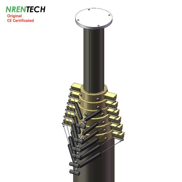 15m lockable pneumatic telescopic mast for mobile antenna tower 300kg payloads- lockable mast
