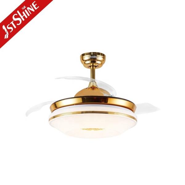 Lâmina escondida 42 polegadas 60W LED ventilador de teto para baixo ruído e decoração elegante da casa
