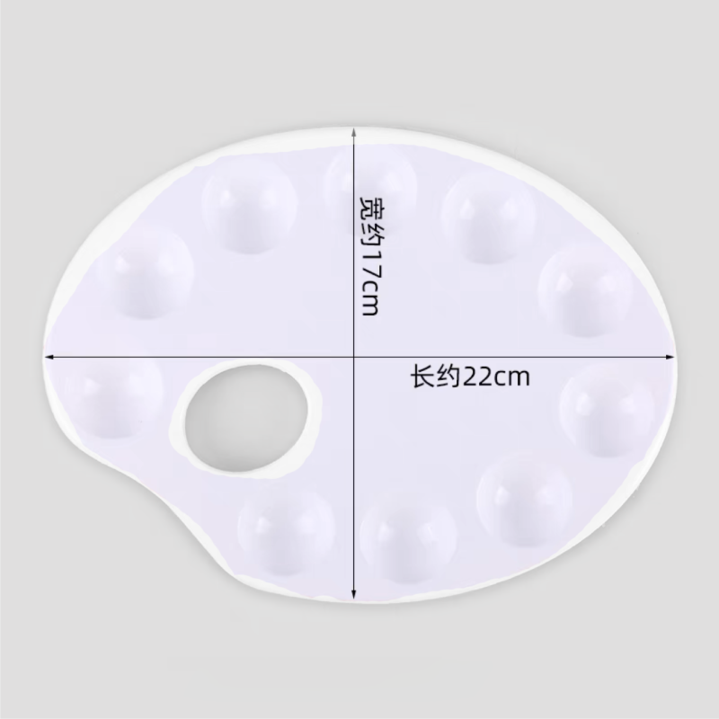 High Quality OEM 10 Well Acrylic and Watercolor Portable Plastic Paint Palette For Mix Color