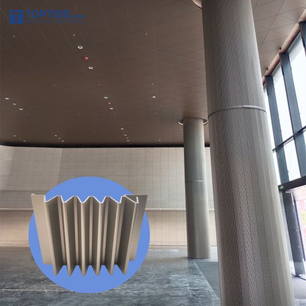 Building Material Anodizing Aluminum Cladding Plate Metal Column Covers For Hotal