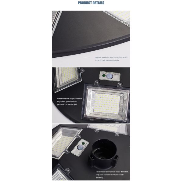 150w 300w Garden Solar LED Light Ip65 Waterproof Outdoor Solar Lamp With Pole