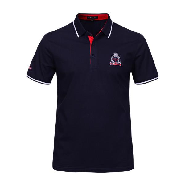 logo embroidery short sleeve polo t-shirt men polo
