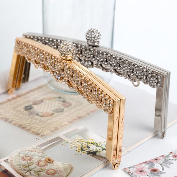 Eco Friendly Stone Ball Closure DIY Handbag Frame 18cmx6.5cm