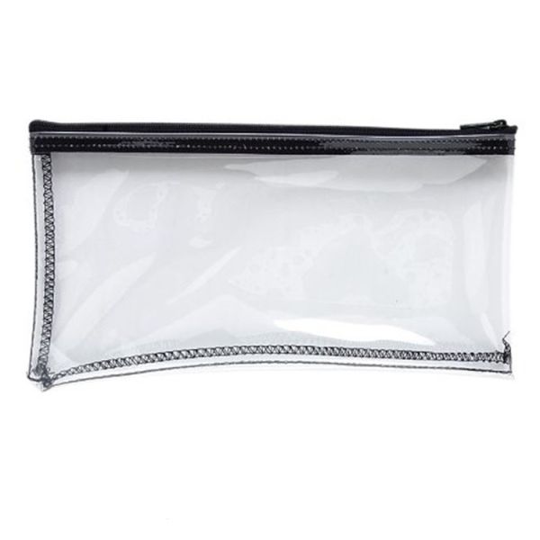 Clear PVC Zipper Bank Bags Waterproof Deposit Bags Custom Size Available for Bank Checks ID Cards and Stationery Storage
