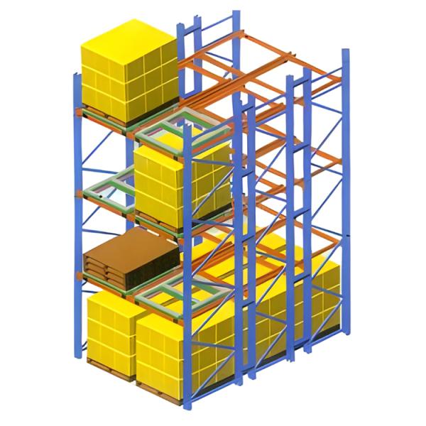 OEM Size Q235B Steel Push Back Shelving Heavy Duty Steel Racking For Bulk Loads
