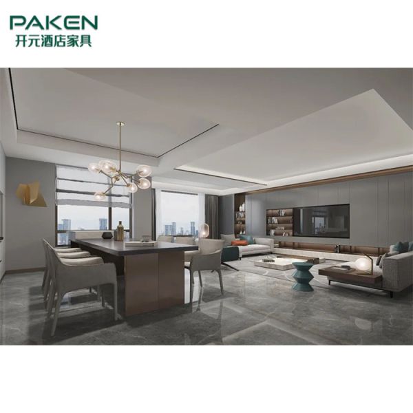 Роскошный новый стиль классик подгоняет роскошную современную спальню мебели комнаты прожития мебели виллы