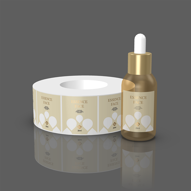 Private Gold Foil Logo Waterproof Essential Oil Label Premium Self-Adhesive 30ml Brightening Serum Bottle Label Sticker Custom