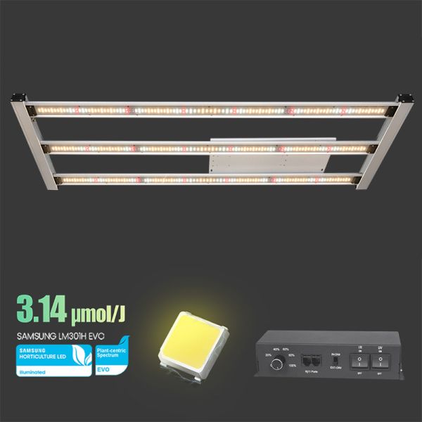 3 Plants Growzelt Complete Kit 300W Samsung LM301H EVO Pflanzenlampe Led Vollspektrum For 60x120cm Grow Box Se