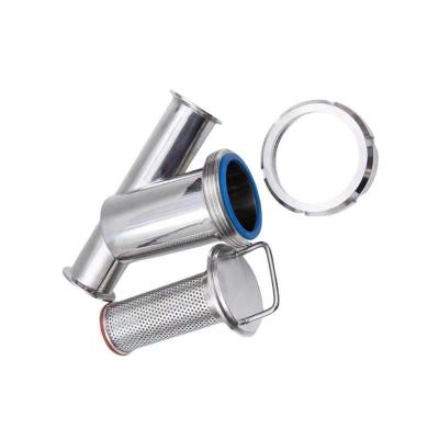 Estrutura de molas Filtro sanitário do tipo Y com ligação de pinça 304/316L de aço inoxidável