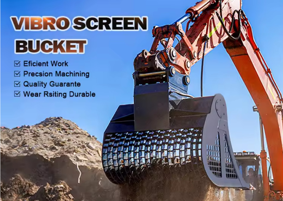 Vibro Screen Bucket Hydraulic Screen Bucket Compaction Bucket 30-45tons (Вибро э