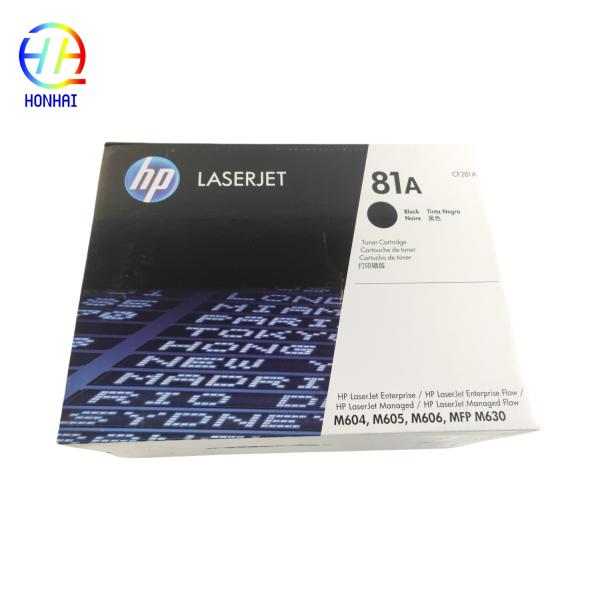 Cartouche de toner d'imprimante neuve d'origine pour HP LaserJet Enterprise M604 M605 M606 MFP M630 Série CF281A 81A