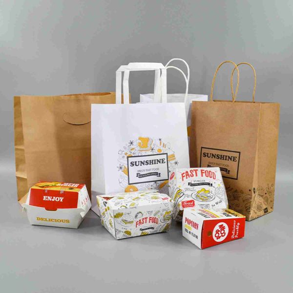 Custom Gift Kraft Paper Shopping Bag With Handle And Logo 10x5x13 16x6x12