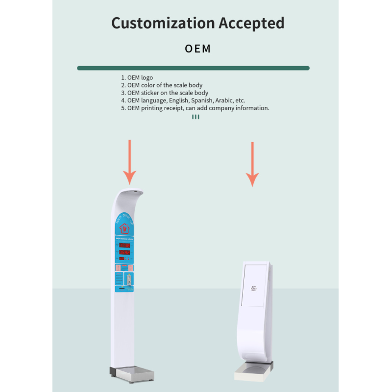 AC100-240V Medical Electronic Height Weight BMI Machine for Ultrasonic Measurement