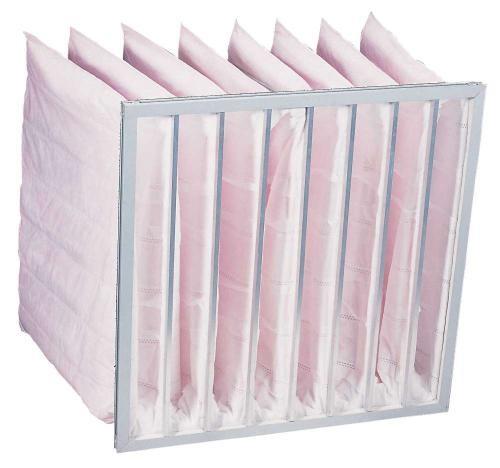 Large Rated Air Flow Pocket Air Filter AL Alloy / Gal Frame Hot Melt Sealant
