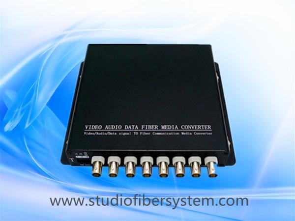 OEM 8CH AHD video fiber converter for remote HD CCTV surveillance