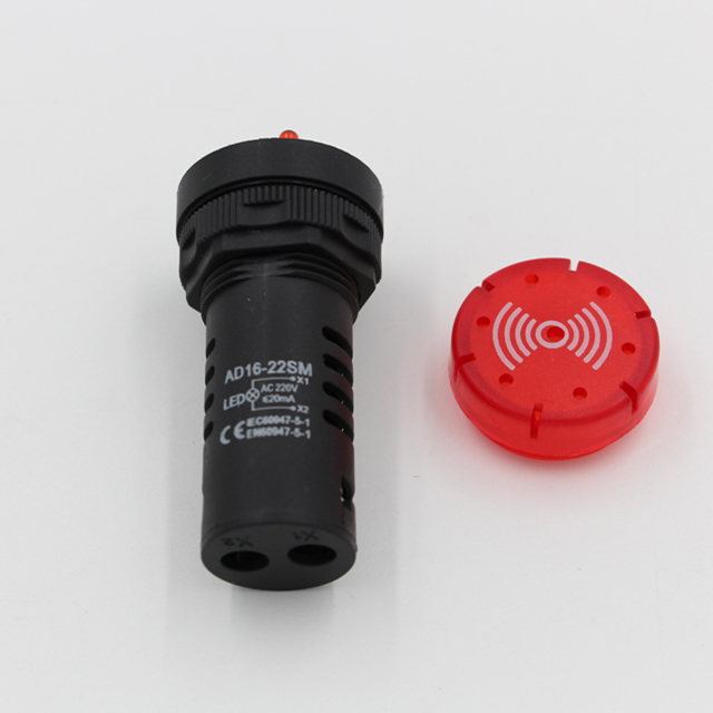 Ad16 22DS LED Indicator Lamp for Fire Alarm Green/Blue/Yellow/RGB Color with Buzzer Plastic Body