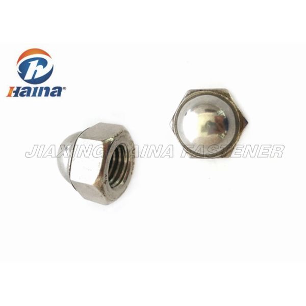 DIN 1587 Stainless Steel 304 316 Prevailing torque type hex cap nuts