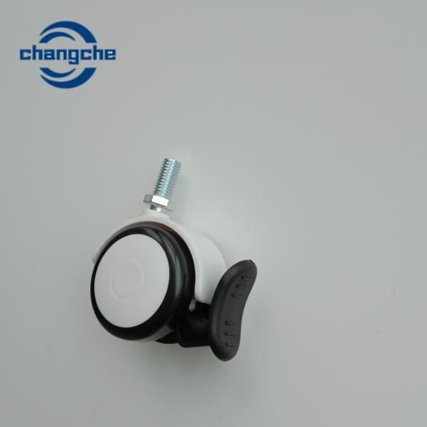 3 Inch Swivel Twin Thermoplastic Rubber Wheels PU Castor Wheel Medical Grade