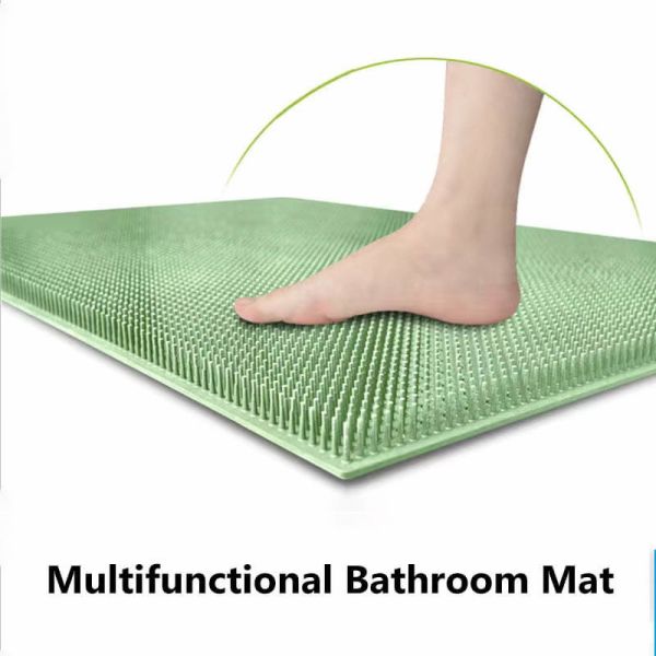Bathroom non slip silicone shower mat Shower room non slip massage shower mat