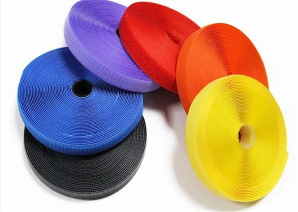 Accessories Nylon Velcro Fastening Tape / Colored Hook And Loop Velcro Rolls