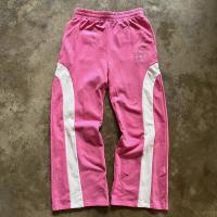 Sweat-pants pour hommes surdimensionnés à larges jambes avec logo personnalisé et taille moyenne