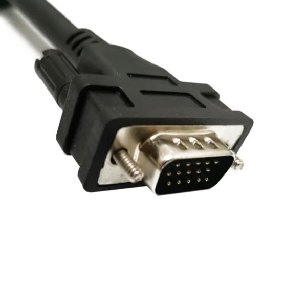 OEM Male D-sub 15 pin Connector VGA DB 15 P D-sub Extent Cord Monitor Video Cable Assembly Computer Gold PVC