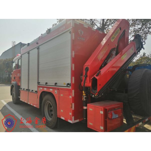 Camión de bomberos de rescate de emergencia con equipo de 98 piezas e iluminación de elevación de 6,5 metros