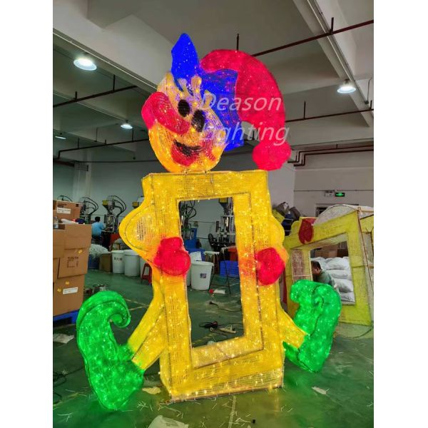 christmas motif light elf photo op outdoor decoration