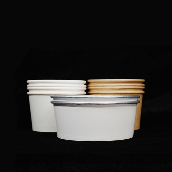 Low price customized eco-friendly recyclable fast food kraft paper restaurant container salad noodle soup paper bowl