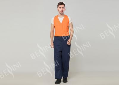 Double Stitching Safety Work Clothes High Visable Orange Jacket Bib Pants Suit