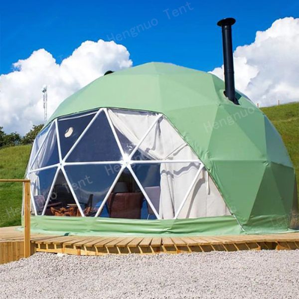 Diameter 4m Waterproof Glamping Dome Tent For House Living
