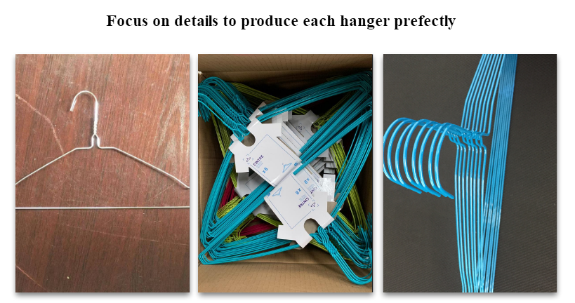 Blue Color 2.0mm Dry Cleaner Metal Wire Suit Hanger For Laundry Supply