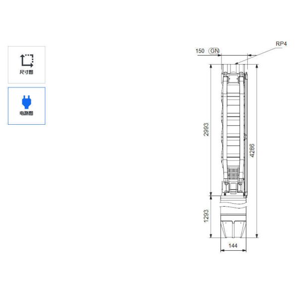 Pompe submersible de puits profond Grundfos à économie d'énergie, haute pression, avec turbine en acier inoxydable, pour l'agriculture