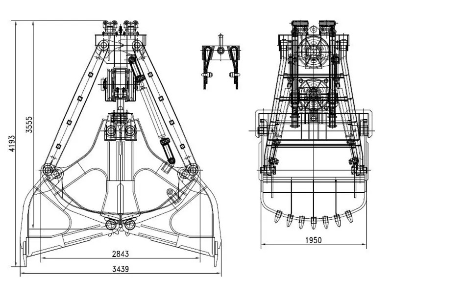 самосхват высококачественной двойной веревочки диска 1~10cbm electro гидравлический