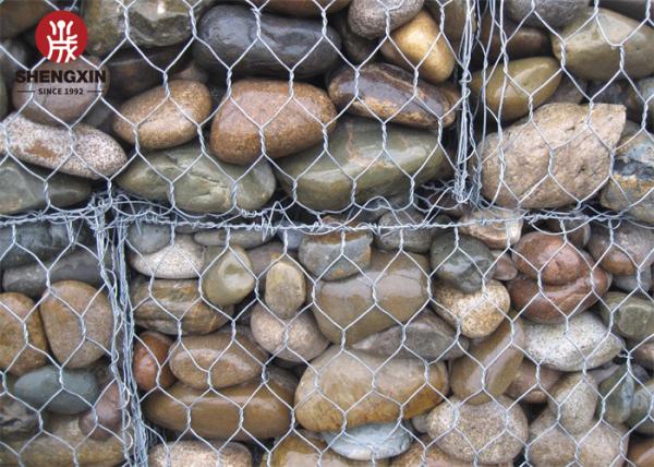 1x1x2 Gabion Wall Baskets Welded Gabion Box Galvanized Hexagonal Wire