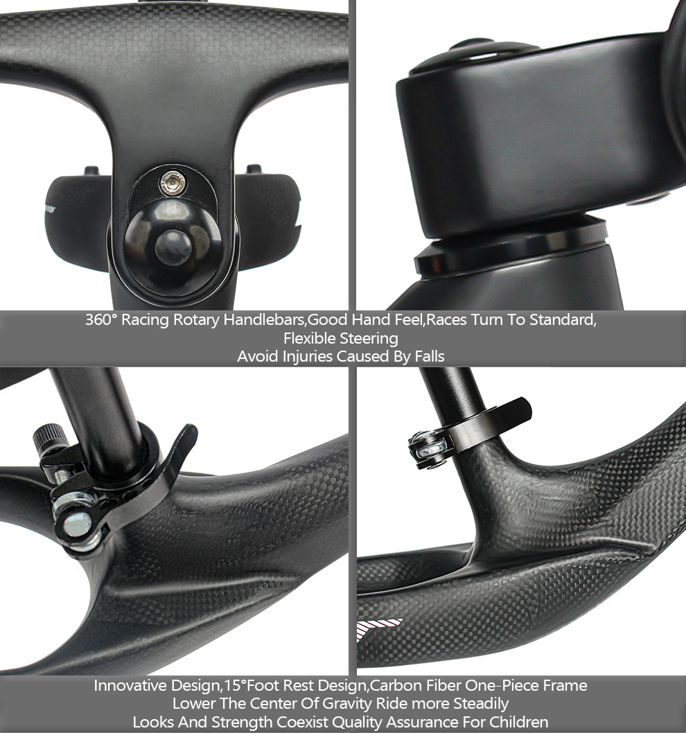 Велосипеды игрушки велосипеда нажима велосипеда полных детей волокна углерода новаторские безопасные