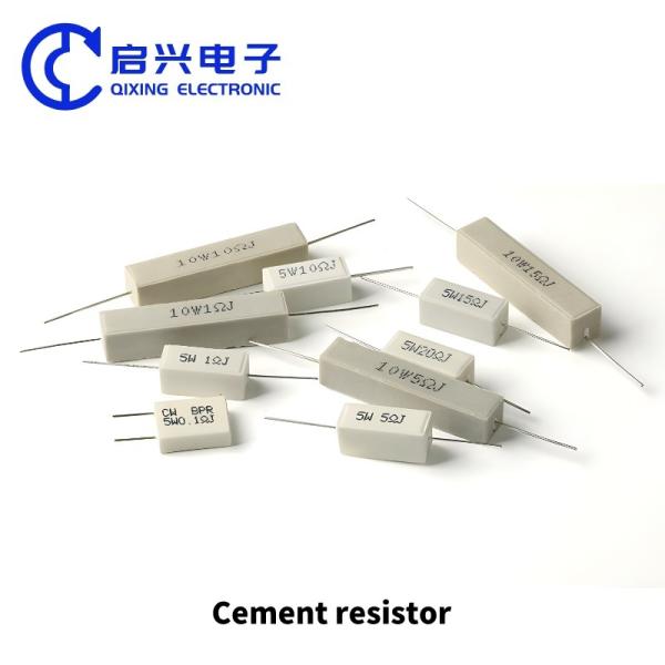 Resistência de enrolamento por fio de alta potência 5W 10W 20W 100W 47 50 100 ohm Resistência de cimento cerâmica