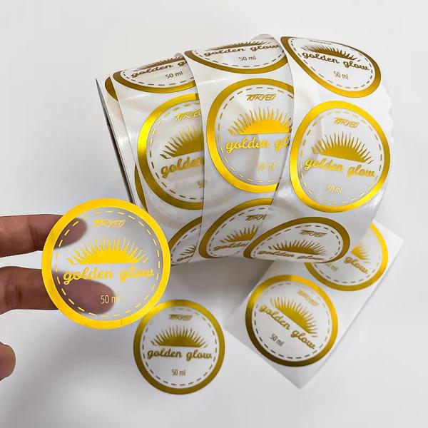 Custom Printing Vinyl Bottle Stickers Cosmetic Bottle Packaging Product Labels
