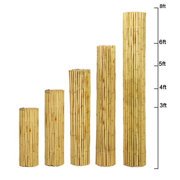Natural Coloured Bamboo Screening 240cm Garden Bamboo Rolled Fence