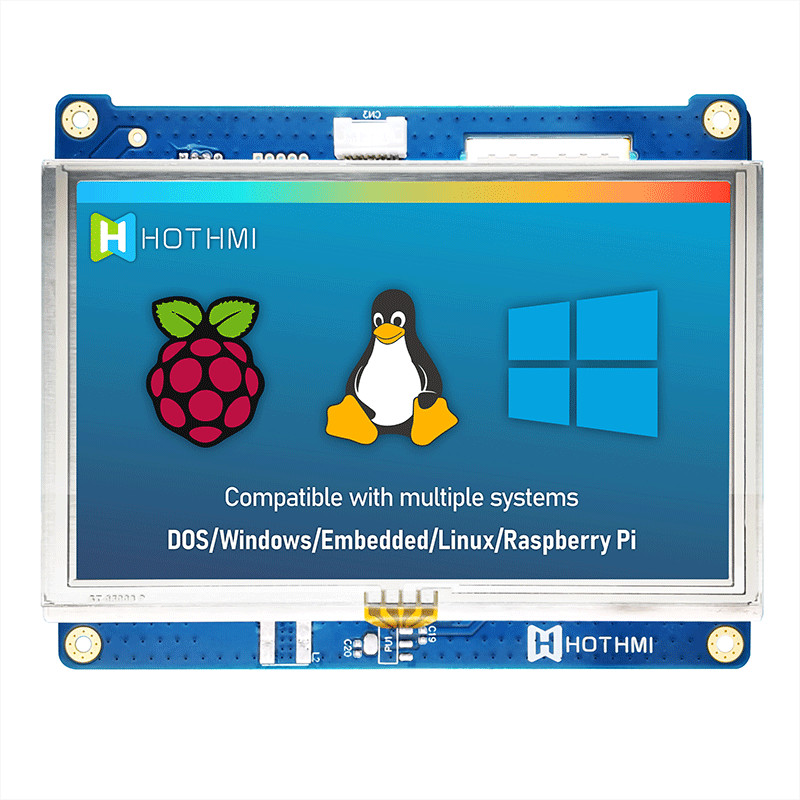 5,0 температура сопротивляющегося TFT LCD дисплея дюйма 800x480 IPS широкая