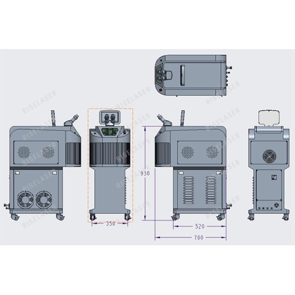 Máquina que suelda del laser de la joyería portátil 200W para la producción de la joyería
