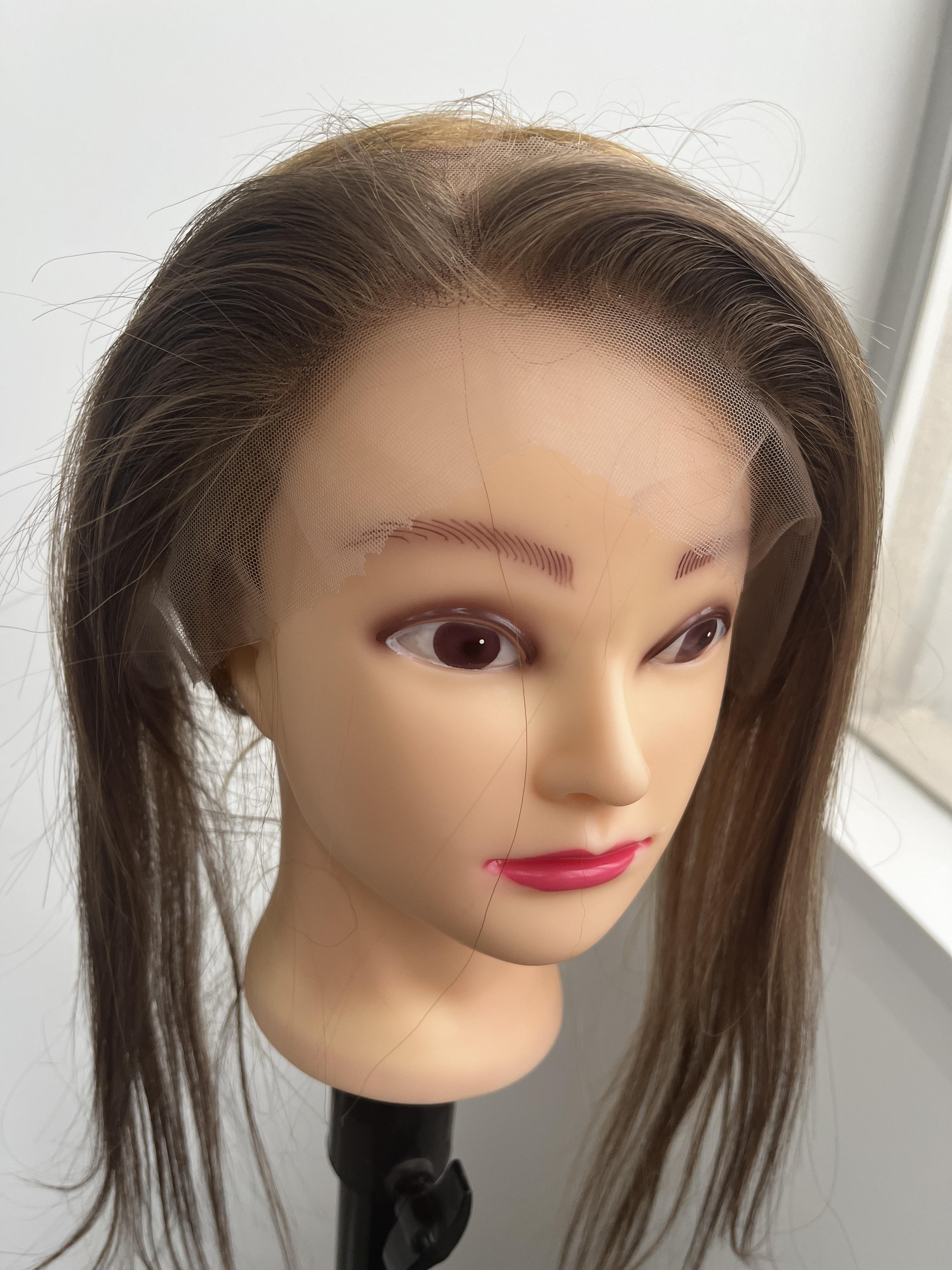 Hairline topper ear to ear coverage human hair halo wire Swiss lace invisible frontal hairline