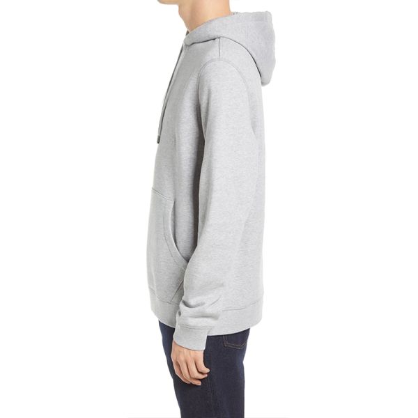 Wholesale Fashion Softness 100% Cotton Light Grey Jogging Gym Hoodie Sweatshirts for Men
