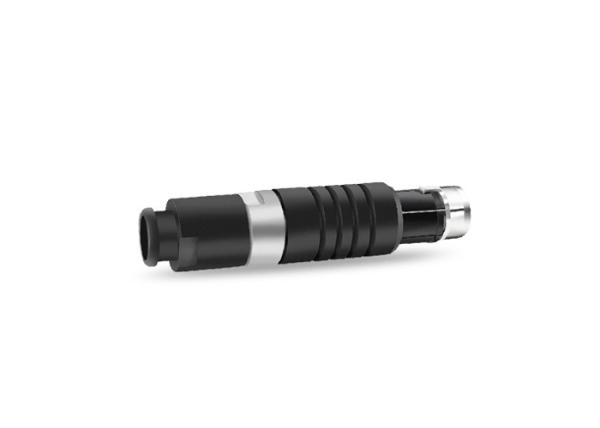 9 Pins Metal Waterproof Power Connector , Coaxial Power Connector Black Coloe